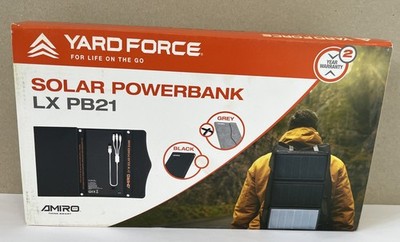 LX PB21 Solar Powerbank Yard Force für Camping Wandern Angeln Outdoor Strom