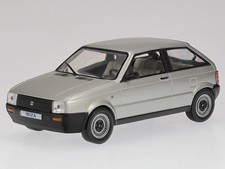 Seat Ibiza 1984 silver diecast model car ABADD147 Hachette 1:43