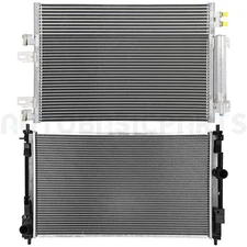 Aluminum Radiator & AC Condenser Cooling Kit For 2007-2012 Jeep Patriot 2.0L