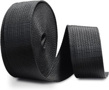 Nylon Webbing 1-1/4 Inch Heavy Duty Black Nylon Webbing Straps 1-1/4" Wide, 6.
