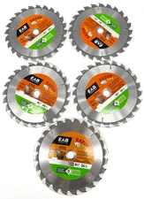 NEW 5-Pack EAB 6-1/2" 24T Carbide Razor Back Pro Saw Blade Exchangeable ~ Fr.Sh.