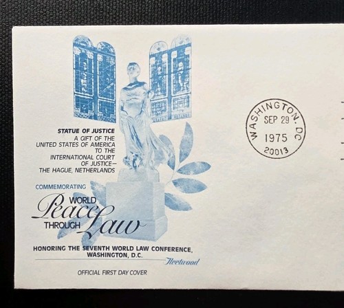 US FDC # 1576 World Peace Through Law 1975. - Picture 3 of 6