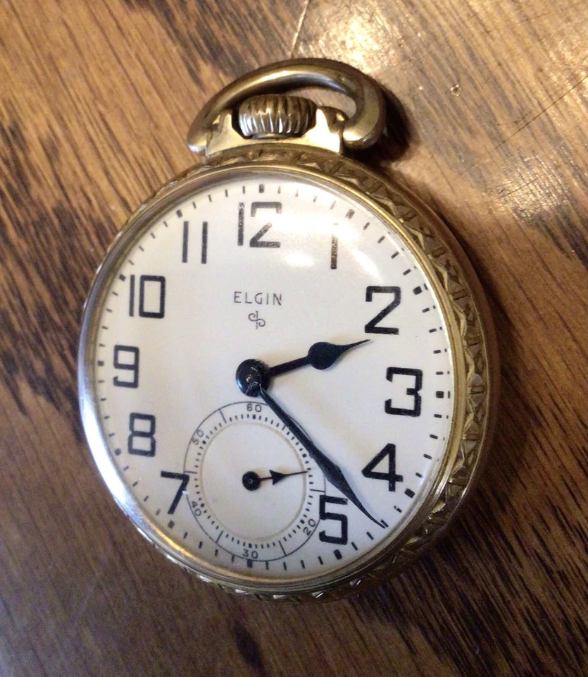 Vintage Elgin Relógio de Bolso Banhado a 10kg 17 Joias FUNCIONA!! - Imagem 3 de 4
