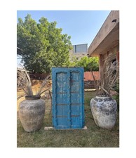 Porta indiana vintage in legno di teak intagliato: decorazione rustica bohemien indiano Old Dor