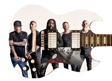 Sevendust Signed Autographed Custom Photo Graphics Guitar ACOA ACOA