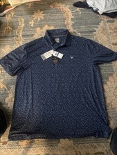 NWT 80 Callaway Opti Dry Golf Polo Sz XL Mens All Over Print Collared Stretch