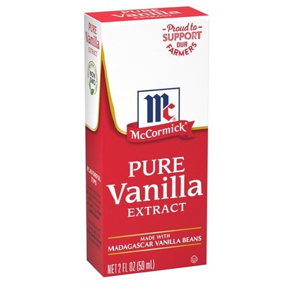 McCormick All Natural Pure Vanilla Extract (Made 2 Fl Oz (Pack of 1), Red
