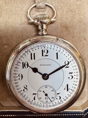 ANTIQUE HOWARD 21J SERIES 10 14k GOLD FILLED OPEN FACE 16S RR POCKET WATCH 1912