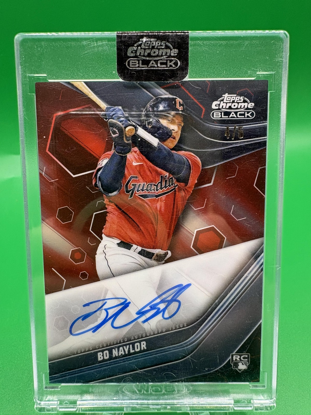 2023 Topps Chrome Black #CBA-BN Bo Naylor Autographs Red Refractor #/5