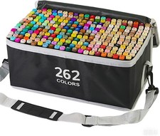 Alcohol Markers 262 Colors with Base Drawing Pen Dual Tip Art Markers for