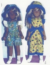 SEWING PATTERN fits 16" Sasha dolls  dolls same in size hat top short pants