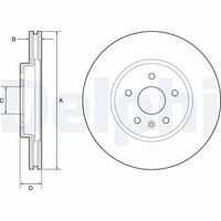 2X Bremsscheibe Delphi BG4783C FüR Opel Astra B16 Sports Tourer Turbo CNG Crdi