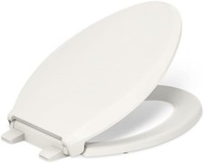 Kohler Cachet 4636-96 Plastic Elongated Slow Close Toilet Seat - Biscuit