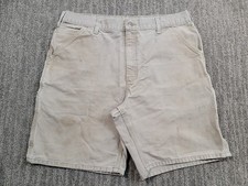 Carhartt Duck Canvas Carpenter Shorts Men's 36W 9L B25 DES Distressed Workwear