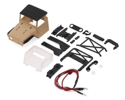 Injora SCX24 IR40-24 Half Truck Pre-Painted Body Set (Tan) (133mm Wheelbase)
