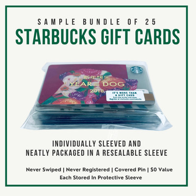 Starbucks Cards NEW 2002–2018 Random Lots of 25–1000 - Bulk