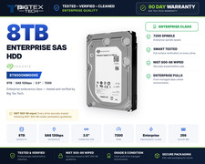 Seagate ST8000NM0065 Exos 7E8 8TB 7200RPM 256MB Cache SAS 12Gbps 3.5" HDD