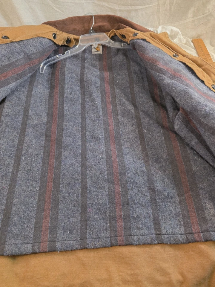 Abrigo de Caza Forrado con Manta Carhartt Años 90 De Colección con Bolsa de Juego Extraíble Talla XL CB906 Foto 2 de 4