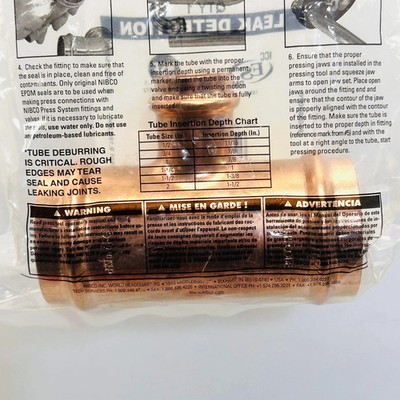 NIBCO 9102900PC - PC611 2'' x 2'' x 1'' PRESS SYSTEM COPPER TEE FACTORY SEALED NEW