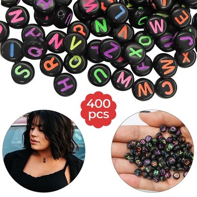 400 Stck. Alphabet Buchstaben Armbänder Schmuckherstellung Perlen Zum Selbermachen Kunst & Handwerk 6,5 mm