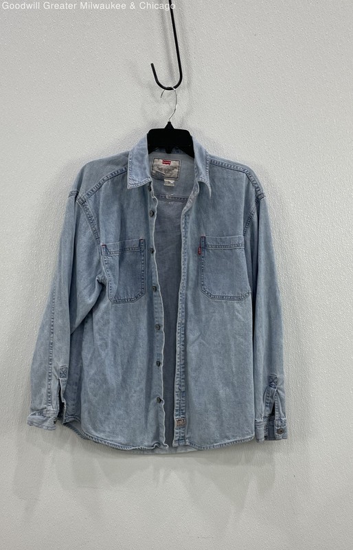 Youth Vintage Levi's Denim Button-Up Collared Shirt Size XL