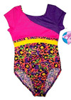 Jacques Moret Leotard Bodysuit Leopard Love Cap Sleeve Hologram New Girl S 6 7 — photo 1