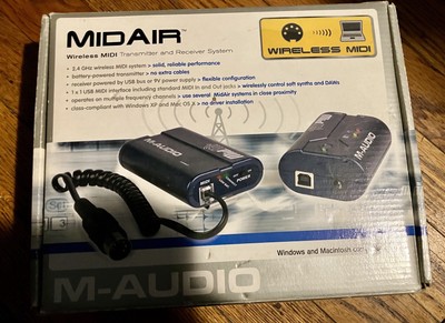 M-Audio MidAir Wireless MIDI for KEYTAR or other, TESTED WORKING in Original Box
