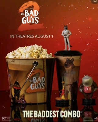 #ad #ad Bad Guys 2 Regal Popcorn Bucket amp; Cup With Shark Topper Brand New In Hand New $68.99