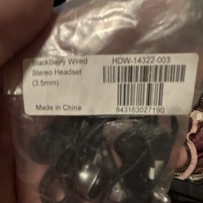 BlackBerry Stereo In-Ear Earbuds Headset, 3.5mm Jack, Black HDW-14322-003