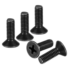 M3-0.5x8 Flat Head Machine Screws -100pcs -304 Stainless Steel -Black