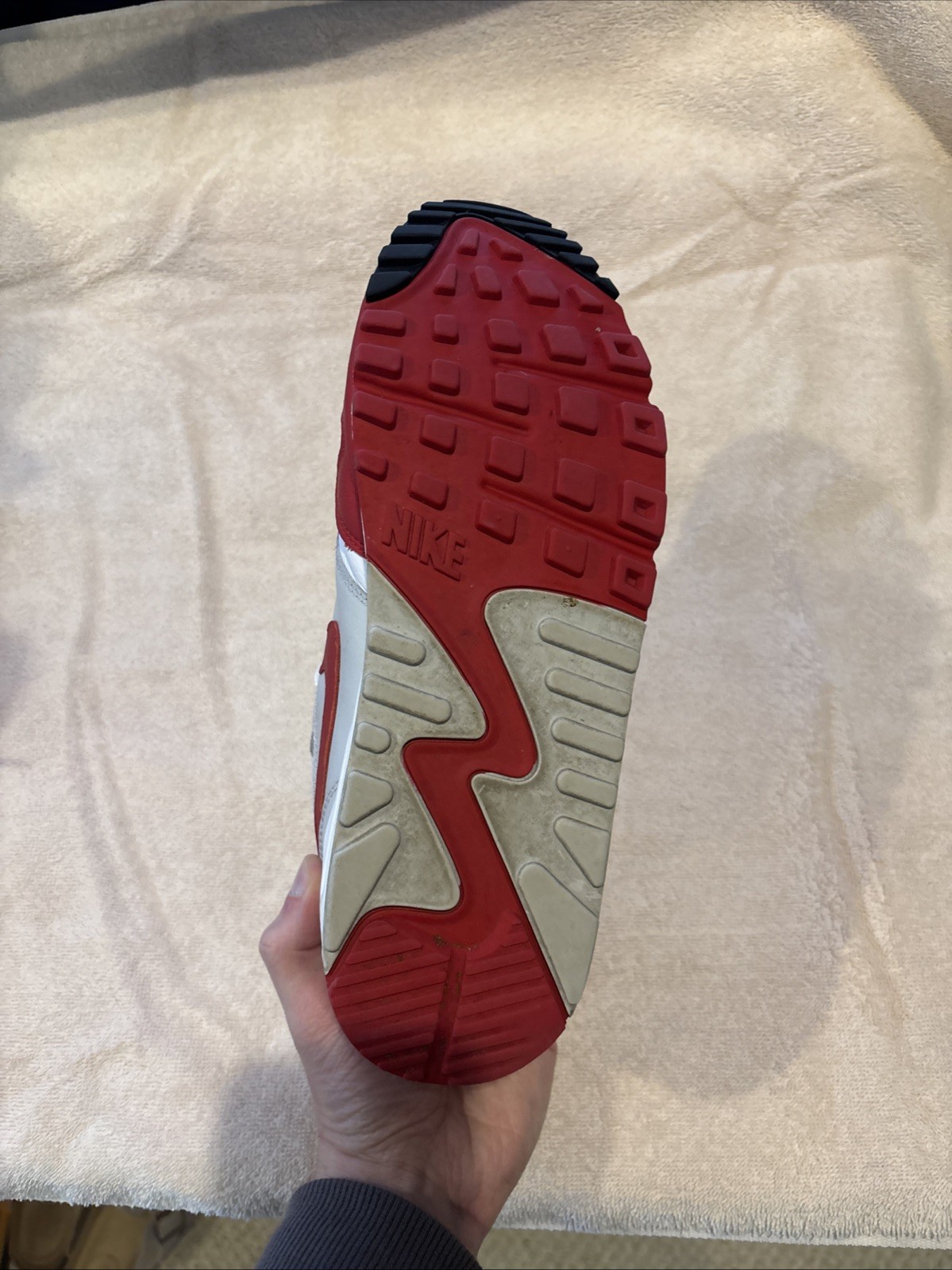 Nike Air Max 90/1 OG University Red White Grey Men’s Size 8.5 AJ7695-100 No Box thumbnail 18