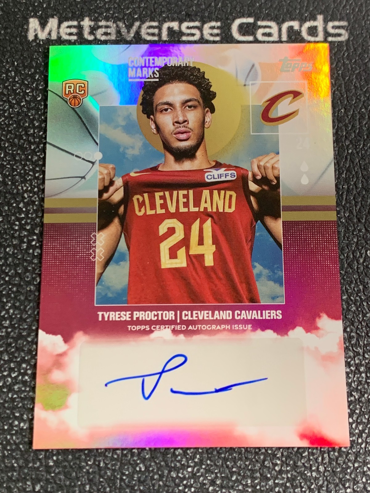 2025-26 Topps Tyrese Proctor Contemporary Marks RC Rookie Auto Rainbow Foilboard