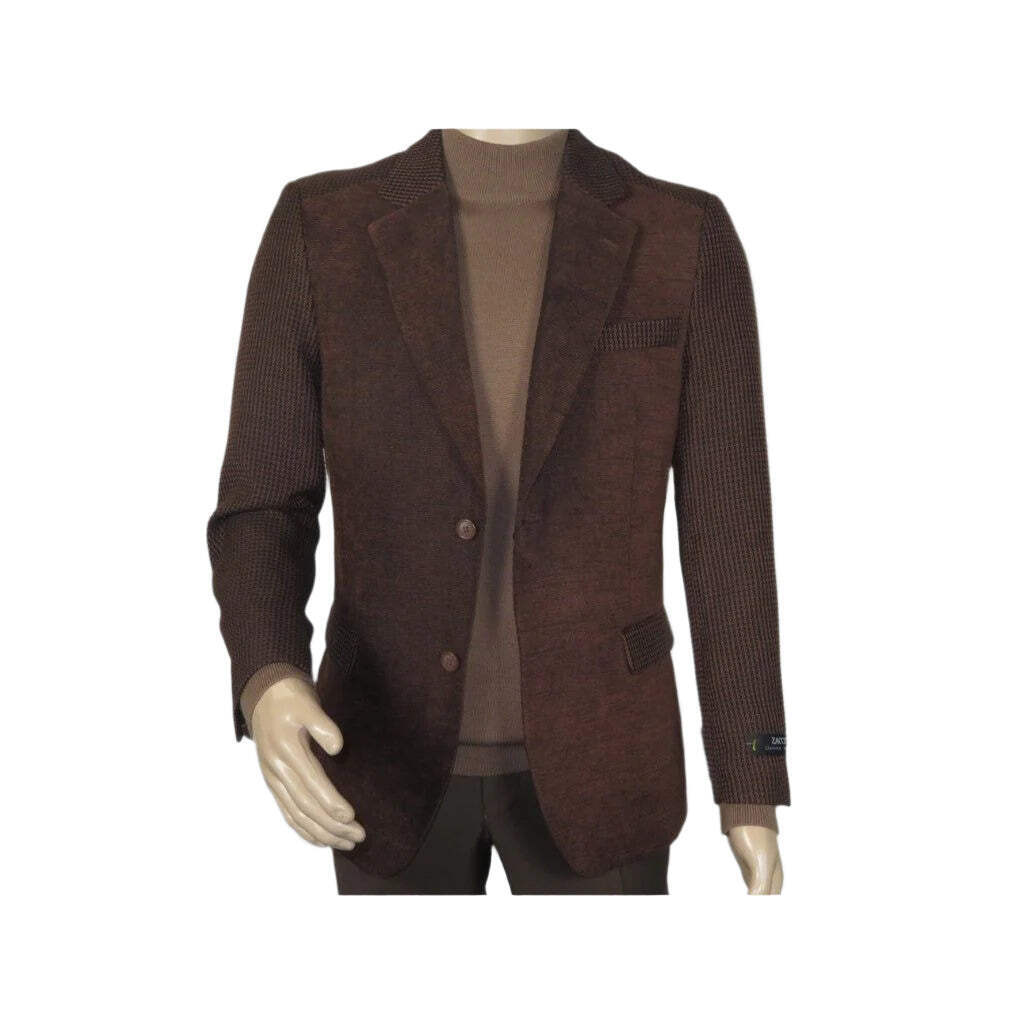 Мужская спортивная куртка Zacchi с нашивкой на локте из синели и вельвета Bryan Cognac 74527