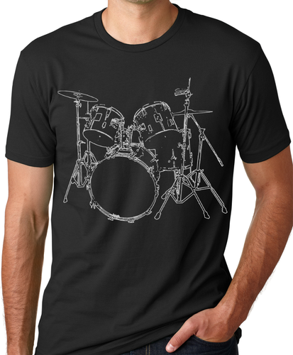 Drums Cool Musician T-shirt Drummer Tee Drum set Cool Shirt - Picture 2 of 4
