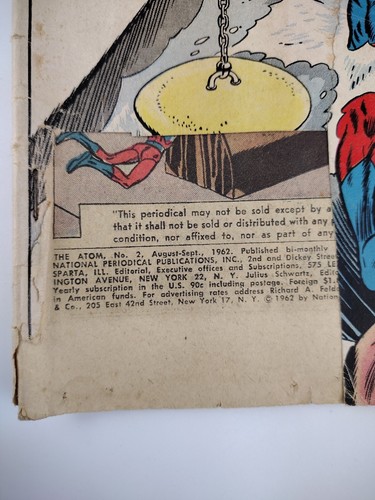 The Atom #2 the Oddest Man on Earth DC Comics Silver Age Rough Shape - Picture 4 of 7