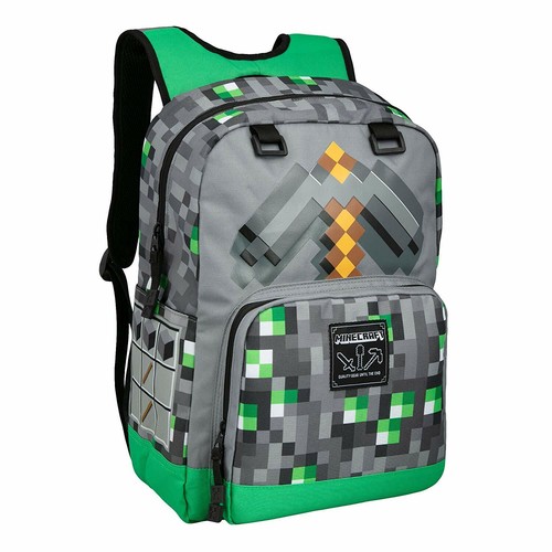 Minecraft SMERALDO SURVIVALISTA PICCONE Zaino Zainetto Laptop-UK Venditore  | eBay