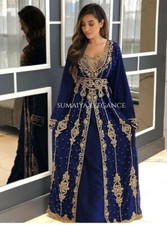SALE!! New Moroccan Dubai Kaftans Farasha Abaya Dress Very Fancy Gown Party Wear