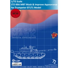 Galaxy D72016 1/72 PLA ZTZ-99A MBT Mask &Improve Appearance for Trumpeter 07171