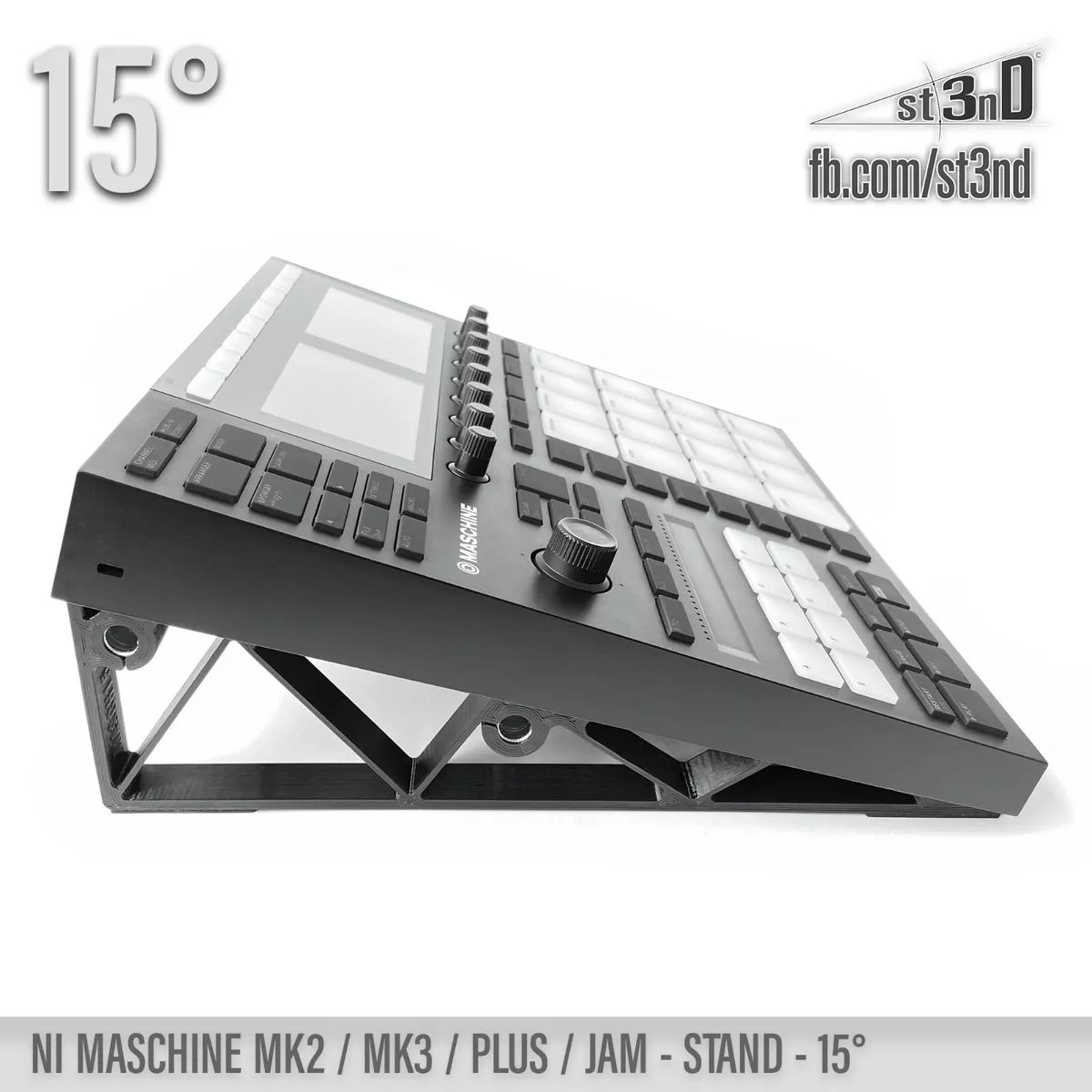 NI MASCHINE MK3 / PLUS / MK2 / JAM - STAND - 15 degrees - 3D Printed