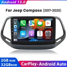 10'' Carplay Android 13 32GB Car Radio For Jeep Compass 17-2020 BT RDS GPS Navi 