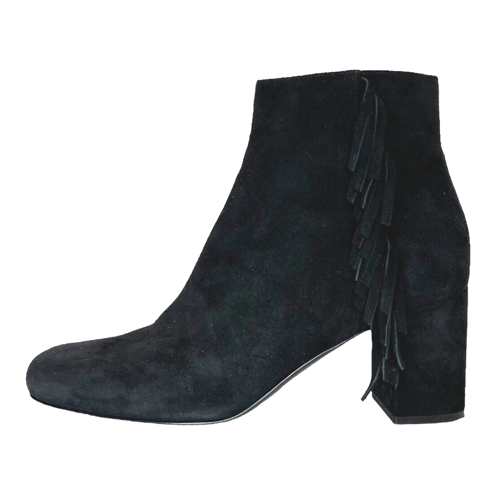 Stivaletti stivaletti Saint Laurent neri scamosciati bambini frange $895 taglia 8 IT38