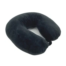 Black U Shaped Travel Pillow Neck Support Head Rest Airplane Sleep Cushion