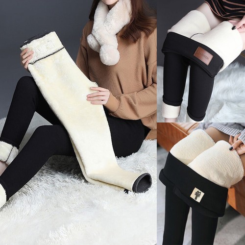 Women Fleece Velvet Pants Lined Thermal 