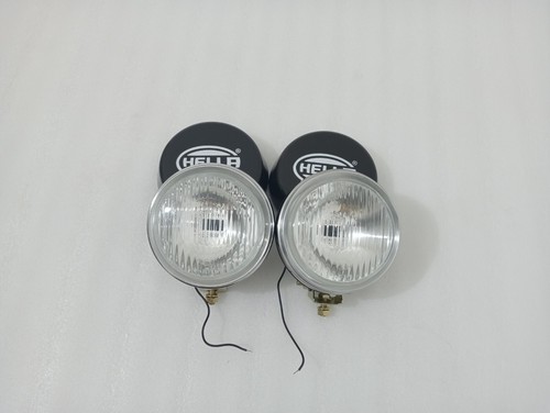 Pair Hella Clear Fog Lamp With Cover With Bulb H3 Halogen Bulb Universal Fit - Picture 10 of 16
