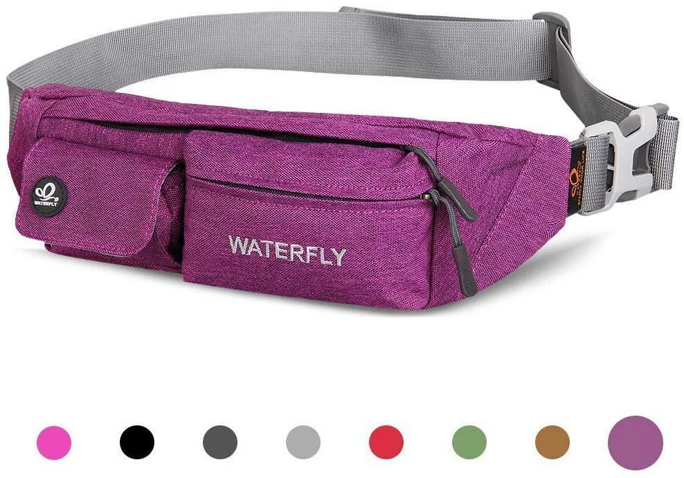 Waterfly Fanny Pack Slim Soft Polyester Water Resistant Waist Bag