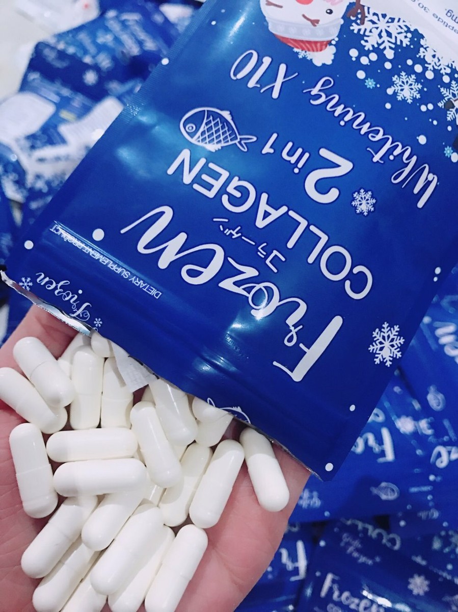 コラーゲン Frozen Collagen+Whitening 2in1 (3Packs) 3 Bags Frozen Collagen 2 in 1 Vitamin C Zinc Berry Extract