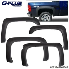 FENDER FLARES CREW CAB 5.8' BED BLACK SET FIT FOR 2007-2013 CHEVY SILVERADO 1500