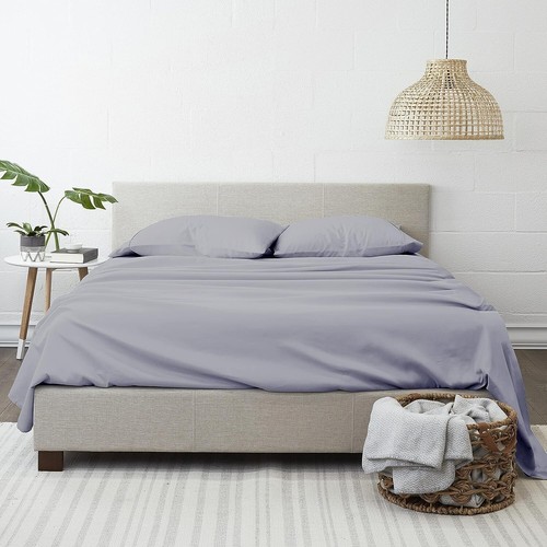 Luxury 100% Giza Egyptian Cotton Sheets Set Twin XL Light Grey - 4 Pieces - Picture 9 of 9