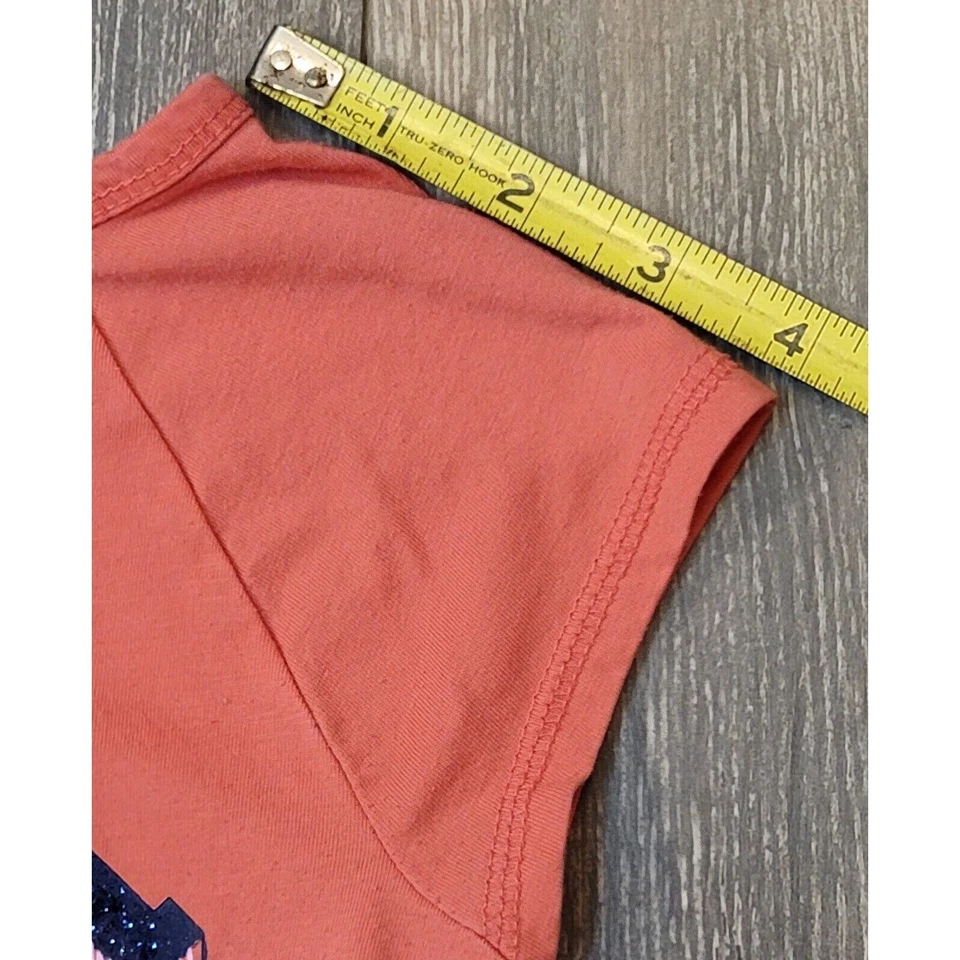 Gymboree Girls Size Small Coral Activewear Cheer Short Sleeve T-Shirt - Image 2 of 4