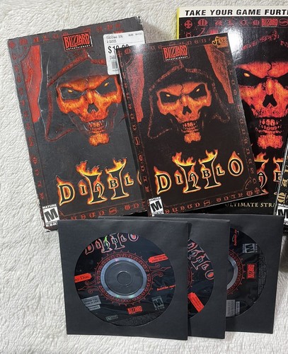 Diablo II 2 CIB (3-disk+manual) CD-Key PC MAC + DIABLO I + STRATEGY GUIDE - Picture 2 of 7